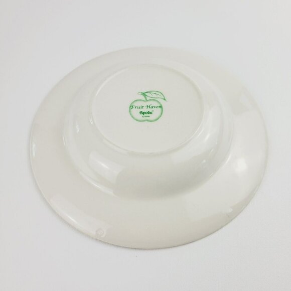 Spode Fruit Haven Rim Soup Bowl Butterfly Bee Fruit & Leaves, Fall Autumn Dishes - Picture 9 of 15